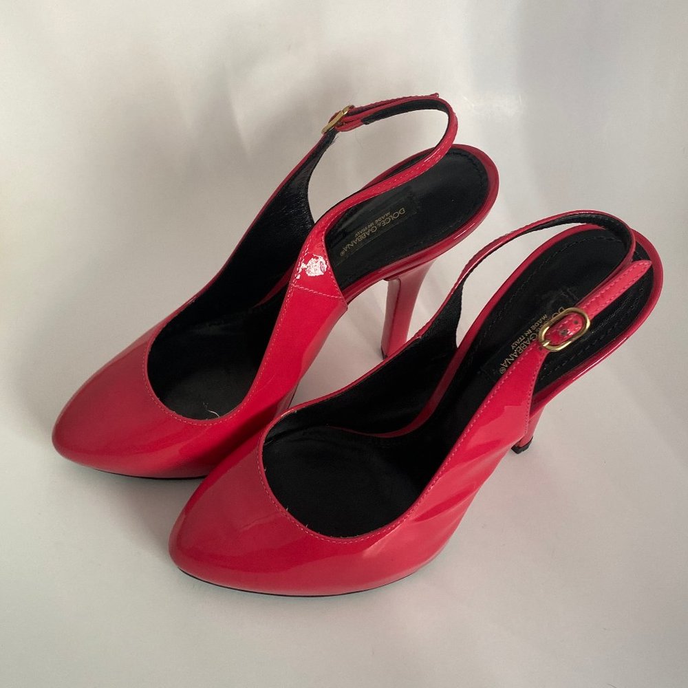 Authentic Dolce & Gabbana Patent Pink Slingbacks